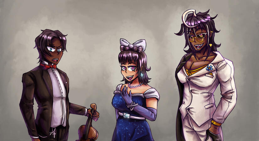 Character sprites for my game Be My Muse